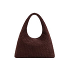 JW PEI Laura Faux Suede Woven Shoulder Bag - Dark Brown