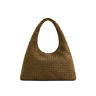 JW PEI Laura Faux Suede Woven Shoulder Bag - Olive Green