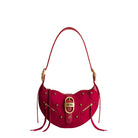 JW PEI Tessa Suede Shoulder Bag - Deep Magenta