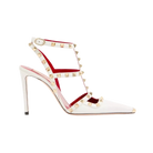 Valentino Rockstud Kidskin Pumps 100mm White