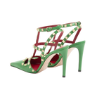 Valentino Rockstud Kidskin Pumps 100mm Light Green
