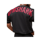 Gymshark Power T-Shirt Oversized Fit Black/Conditioning Red