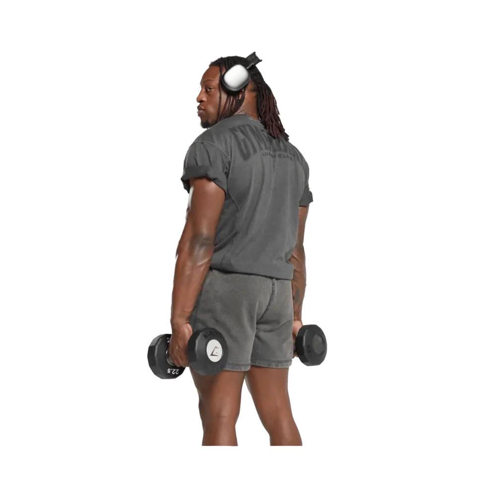 Gymshark Heritage Washed T-Shirt Oversized Fit Onyx Grey