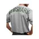 Gymshark Power T-Shirt Oversized Fit Charcoal Core Marl/Trail Green