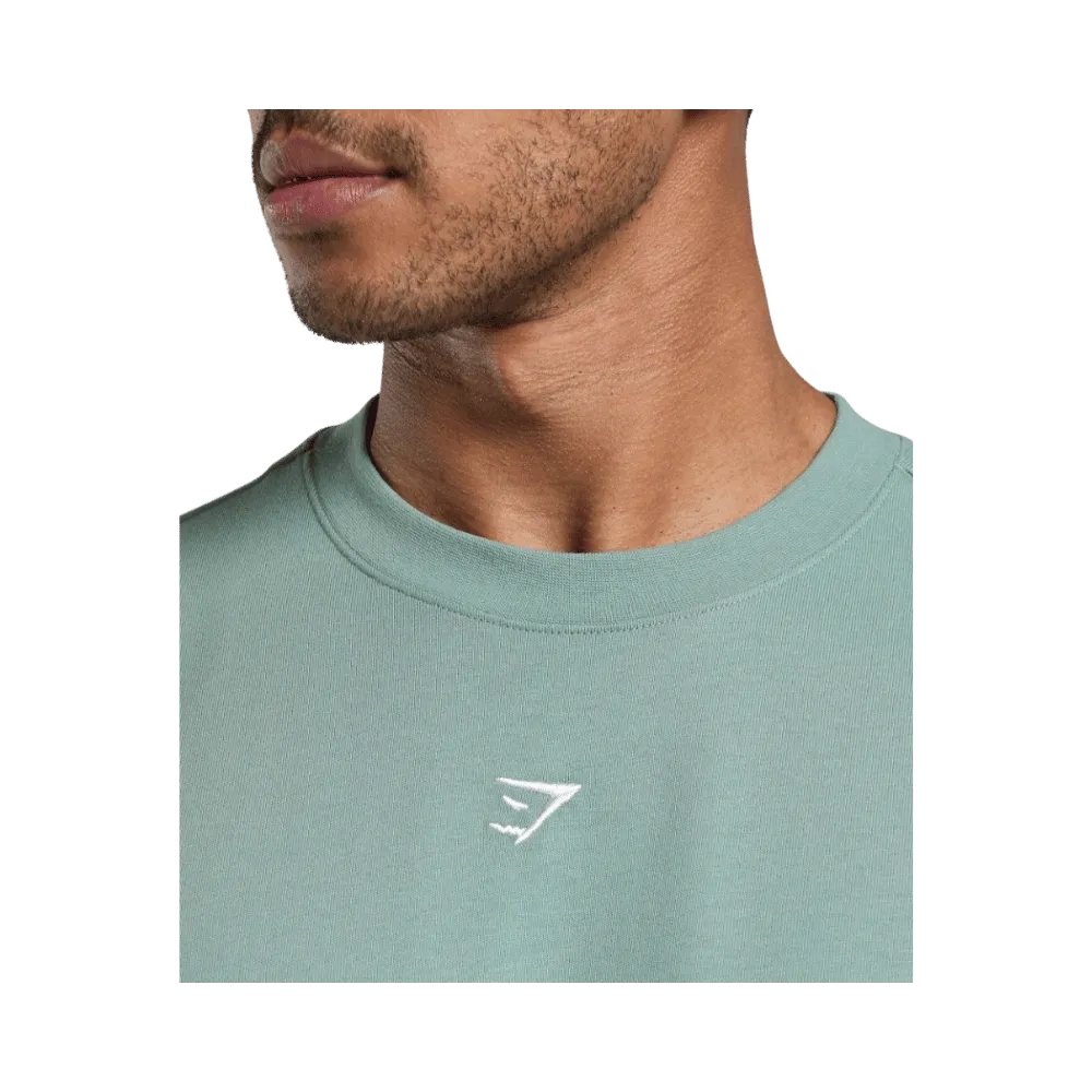 Gymshark Rest Day Essentials Boxy T-Shirt Oversized Fit Celeste Blue