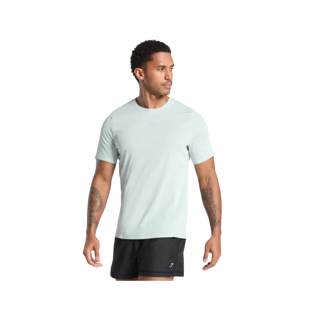 Gymshark Running T Shirt Slim Fit Cool Blue