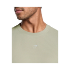Gymshark Running T Shirt Slim Fit Chalk Green