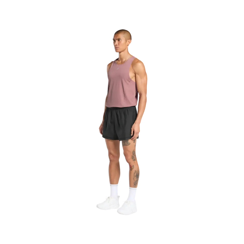 Gymshark Running Tank Slim Fit Brick Brown