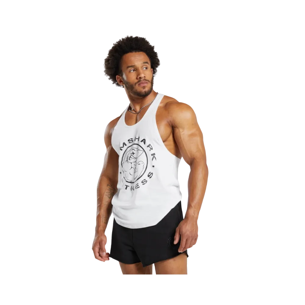 Gymshark Legacy Stringer Slim Fit White