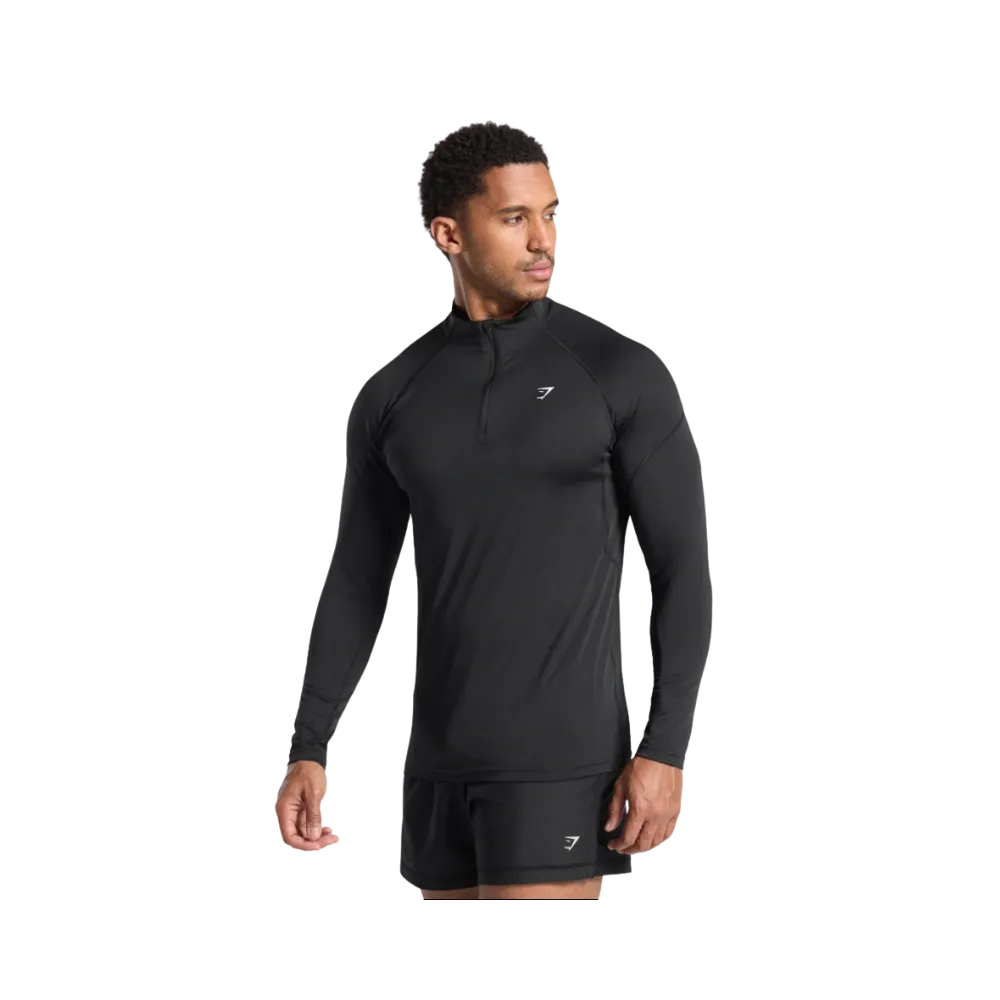 Gymshark Performance 1/4 Zip Slim Fit Black