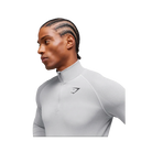Gymshark Vital Seamless 1/4 Zip Slim Fit Light Grey/Smokey Grey