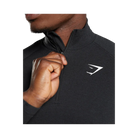 Gymshark Vital Seamless 1/4 Zip Slim Fit Black/Silhouette Grey
