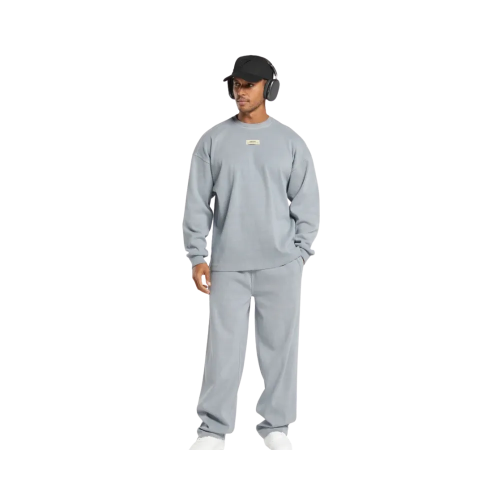 Gymshark Heavyweight Rib Crew Oversized Fit Denim Grey