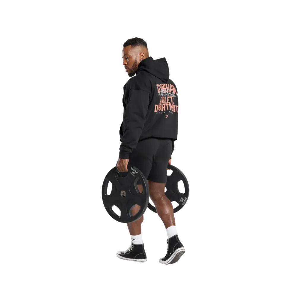 Gymshark Athletic Department Hoodie Oversized Fit Black