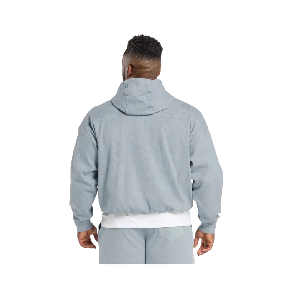 Gymshark Heavyweight Rib Hoodie Oversized Fit Denim Grey