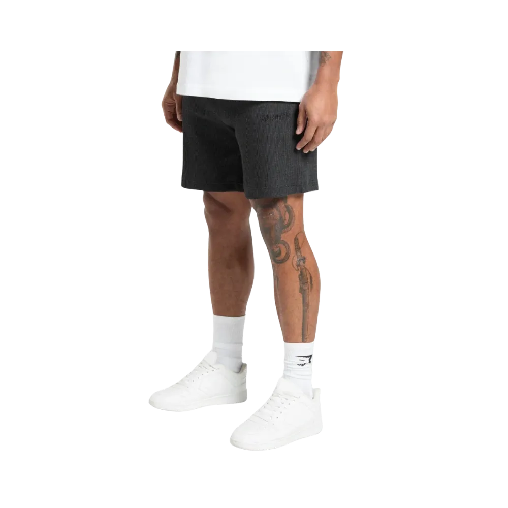 Gymshark Waffle Shorts Oversized Fit Black