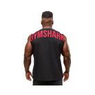 Gymshark Power Cut Off Tank Oversized Fit Black/Conditioning Red