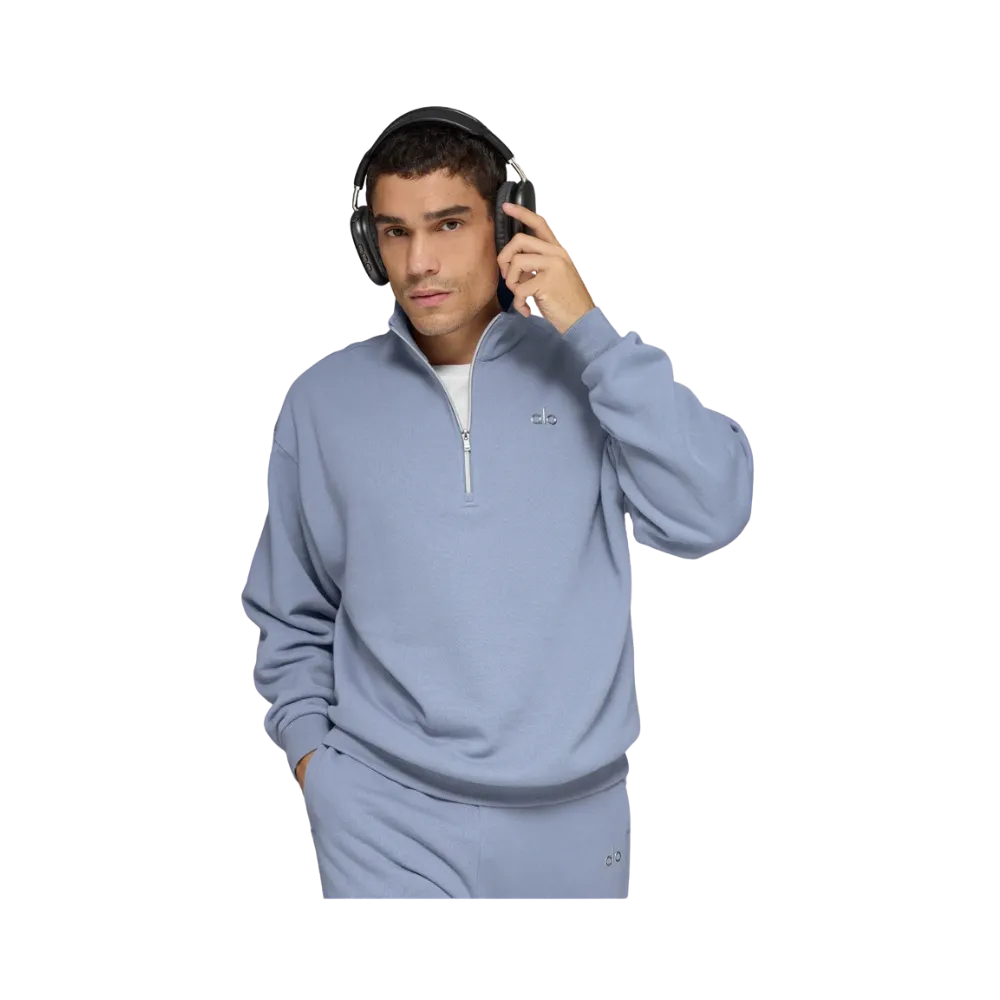 Alo Men's Accolade 1/4 Zip Pullover Winter Frost