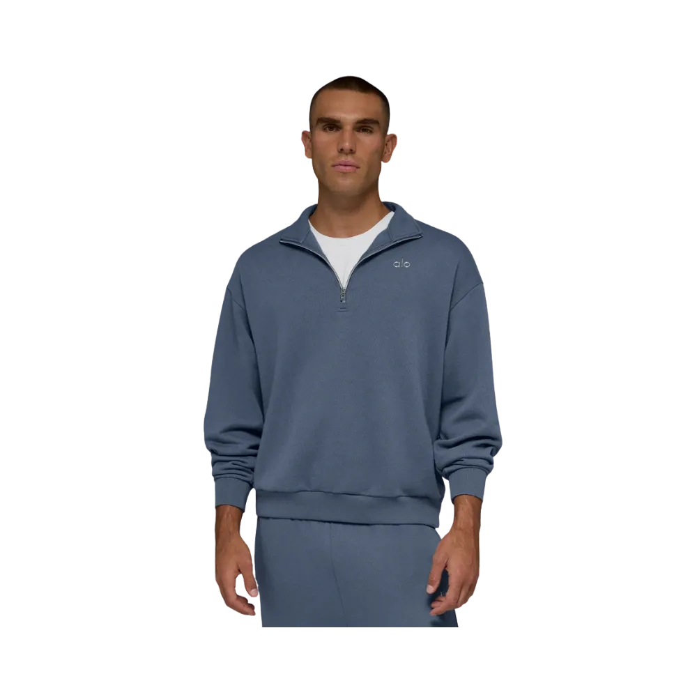 Alo Men's Accolade 1/4 Zip Pullover Bluestone