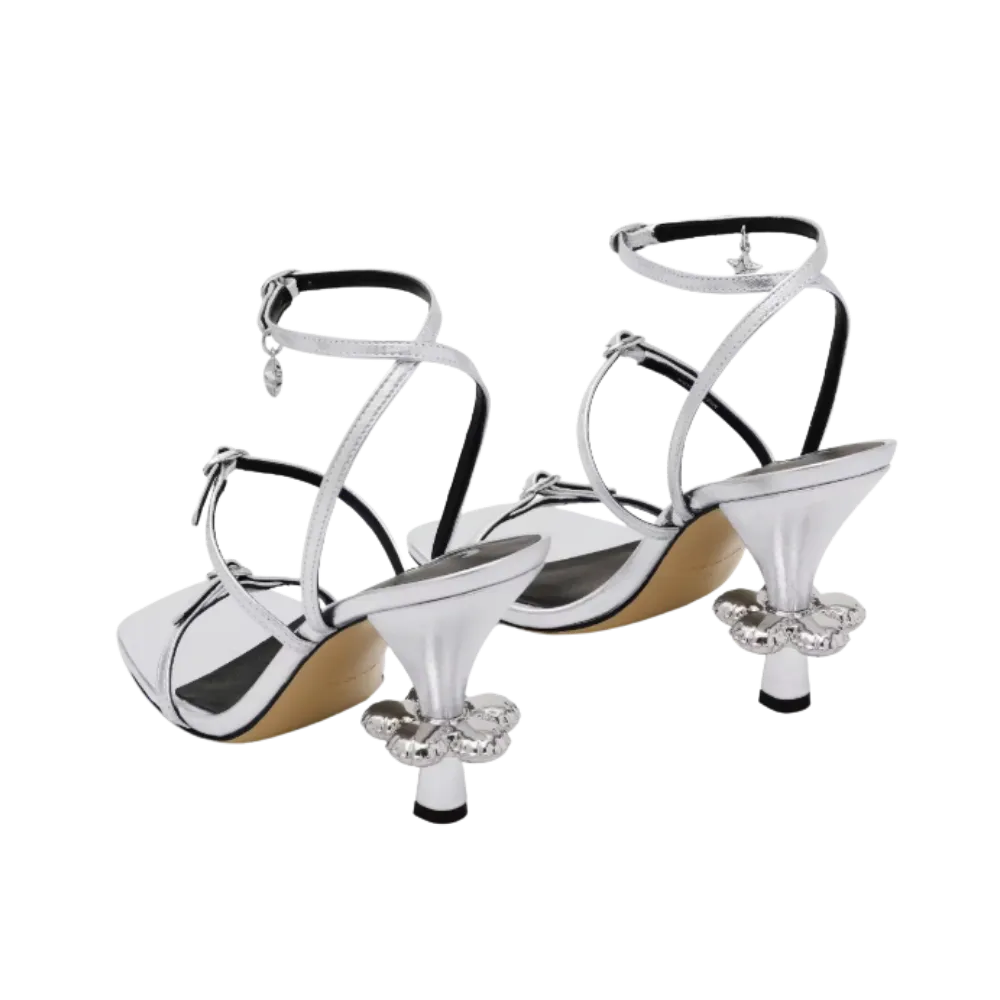 Marc Jacobs The Metallic Leather Daisy Silver