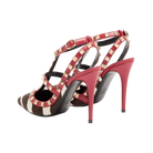 Valentino Rockstud Pumps In Pony-Effect Calfskin 100mm White