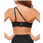 Gymshark One Shoulder Sports Bra Black