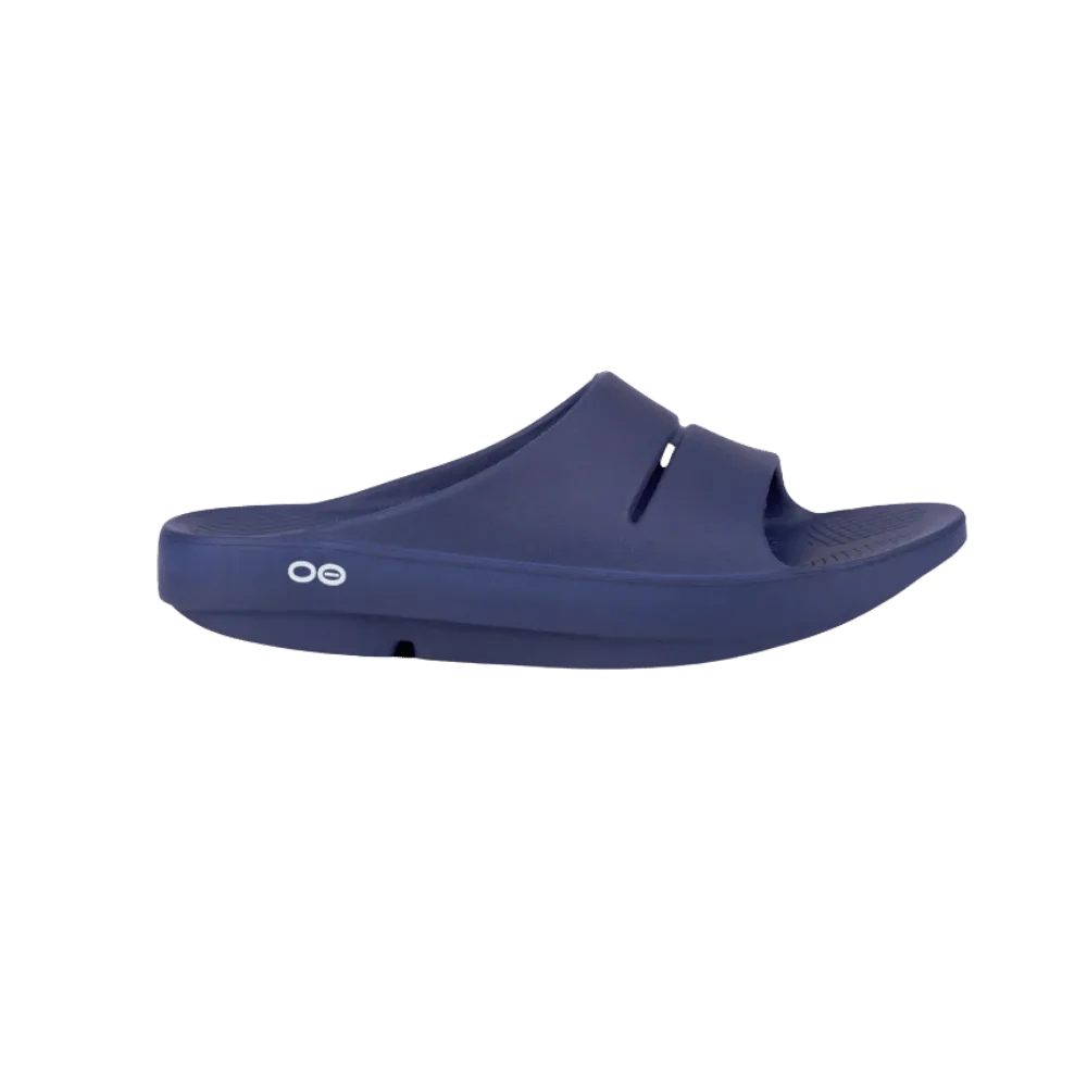 Oofos OOahh Slide Sandal Navy