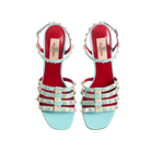 Valentino Rockstud Kidskin Sandal 100mm Azure
