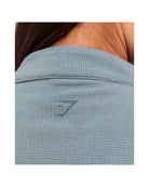Gymshark Waffle Midi Zip Up Jacket Iron Blue
