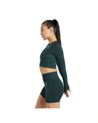 Gymshark Vital Crop Top Woodland Green Marl