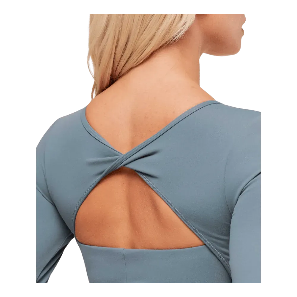 Gymshark Twist Back Long Sleeve Top Iron Blue