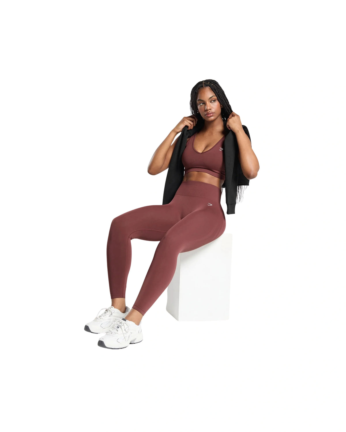 Gymshark Everyday Seamless Leggings Burgundy Brown