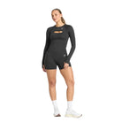 Gymshark Vital Long Sleeve Cut Out Top Black Marl