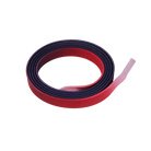 Red - Purple - Light Pink Gradient shoelaces on a white background.