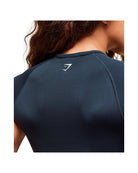 Gymshark Lift Varsity Seamless Midi T-Shirt Heavy Blue
