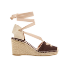 Valentino Resort Wedge In Split Leather 75mm Ebony