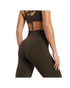 Gymshark Luxe Seamless Flare Leggings Walnut Brown Marl