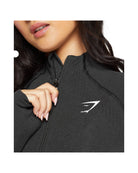 Gymshark Vital Midi Zip Up Jacket Black Marl