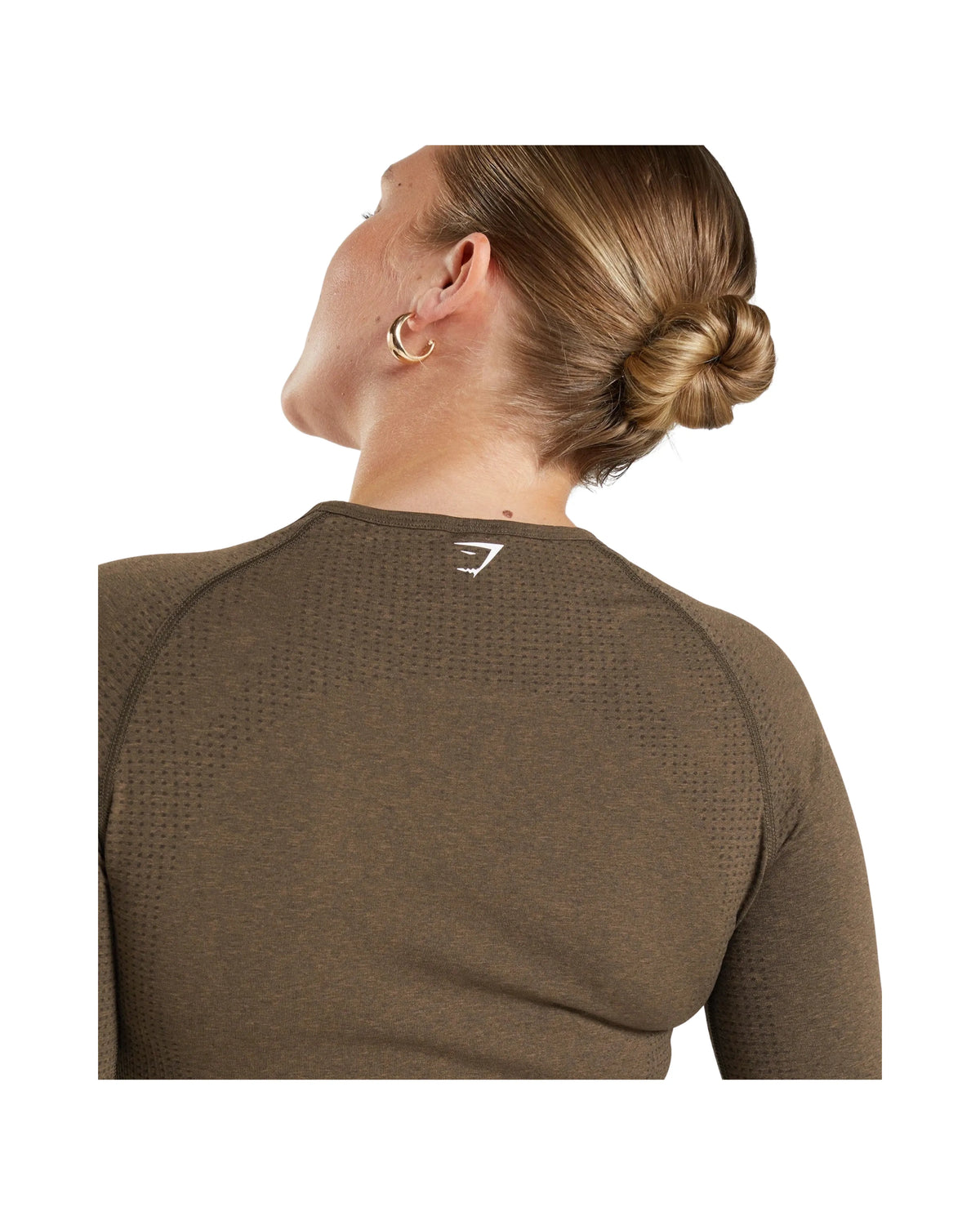 Gymshark Vital Crop Top Celeste Espresso Marl