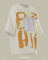 HOUSE OF BRAHMA// Existentialism - White Oversized T-shirt - dawntown