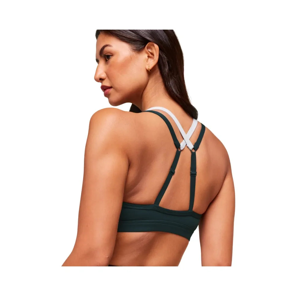 Gymshark Double Up Sports Bra - Medium Support Deep Petrol Blue/Smoke Blue