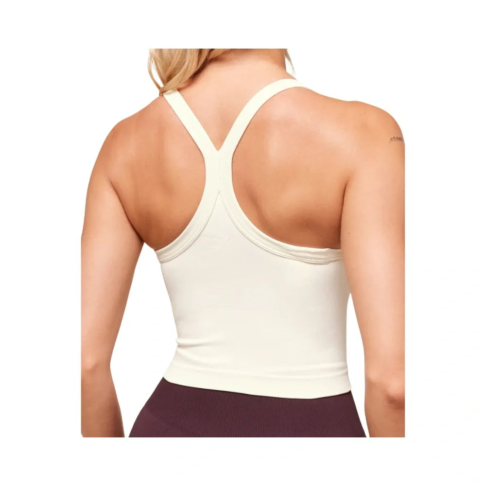 Gymshark Everyday Seamless Ribbed Midi Top Soft White
