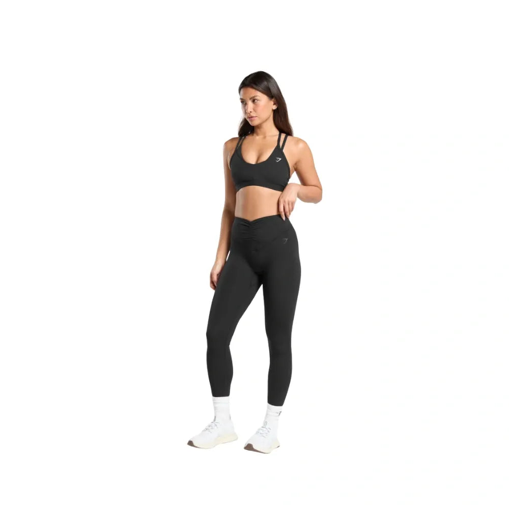 Gymshark Double Up Sports Bra - Light Support Black