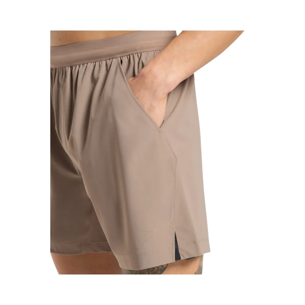 Gymshark Hybrid 6" Shorts Slim Fit Lifestyle Brown