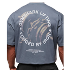 Gymshark Forged By Iron T-Shirt Extreme Oversized Fit Iron Blue