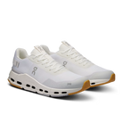 White On running sneakers with mesh upper, gum soles, and signature CloudTec cushioning