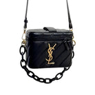 YSL Beauty Rectangular Quilted Cosmetic Bag - Gold Logo