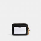 Coach Zip Card Case Gold Black