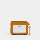 Coach Zip Card Case Gold Ochre