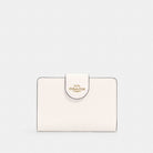 Coach Medium Corner Zip Wallet Gold Chalk